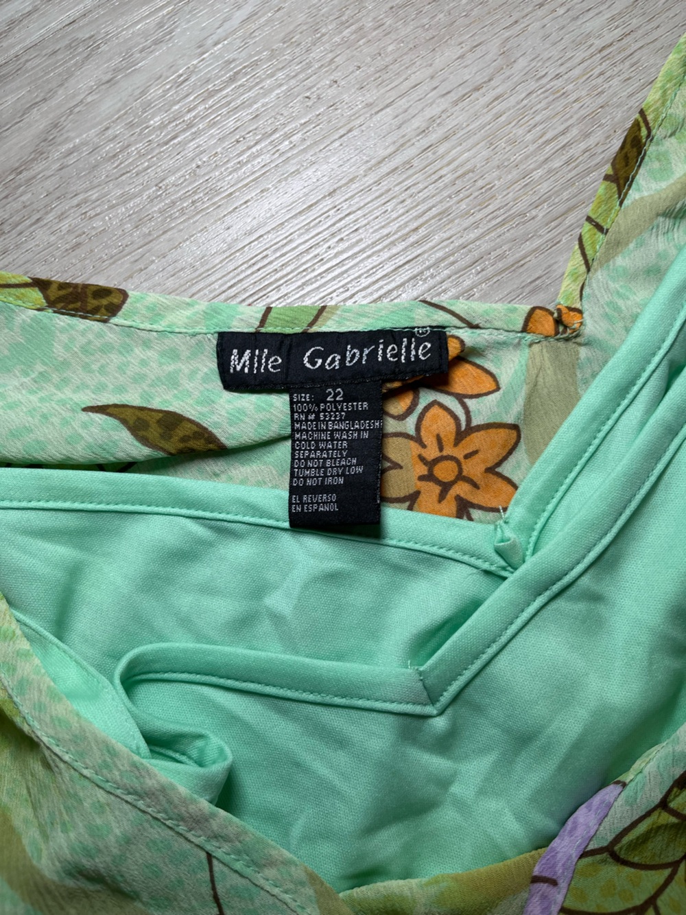 Mlle Gabrielle Green Floral Fairy Dress Size 22 - Picture 11 of 12